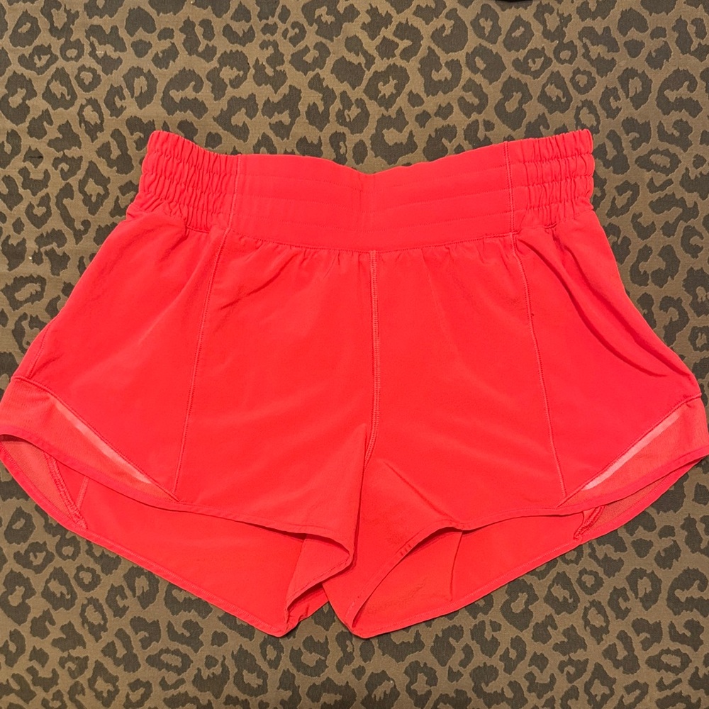 Women's Red Athletic Shorts